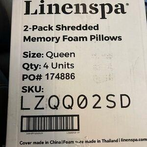 Queen Memory Foam Pillows - White